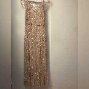 Fidelia Beaded Maxi Dress in Blush from BHLDN